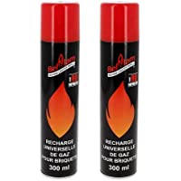 Los mejores  - Lote de 2 botellas de gas para mecheros y sopletes de cocina- 300 ml